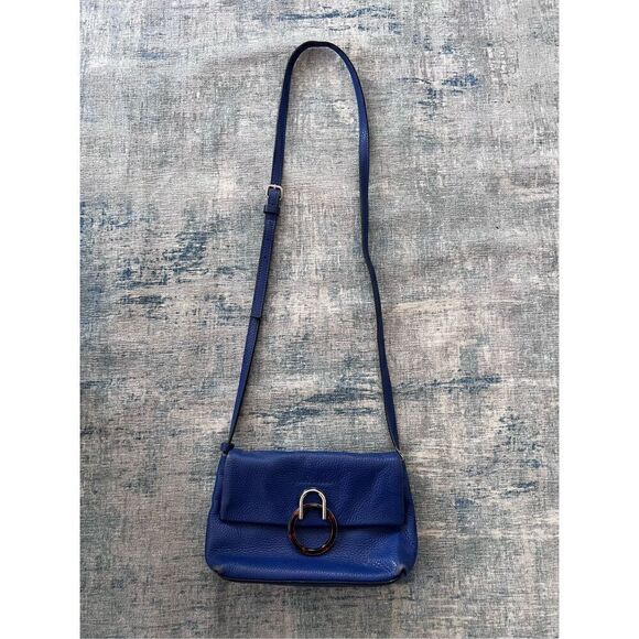 Vince Camuto Admiral Blue 100% Genuine Leather Crossbody Bag - Picture 1 of 13